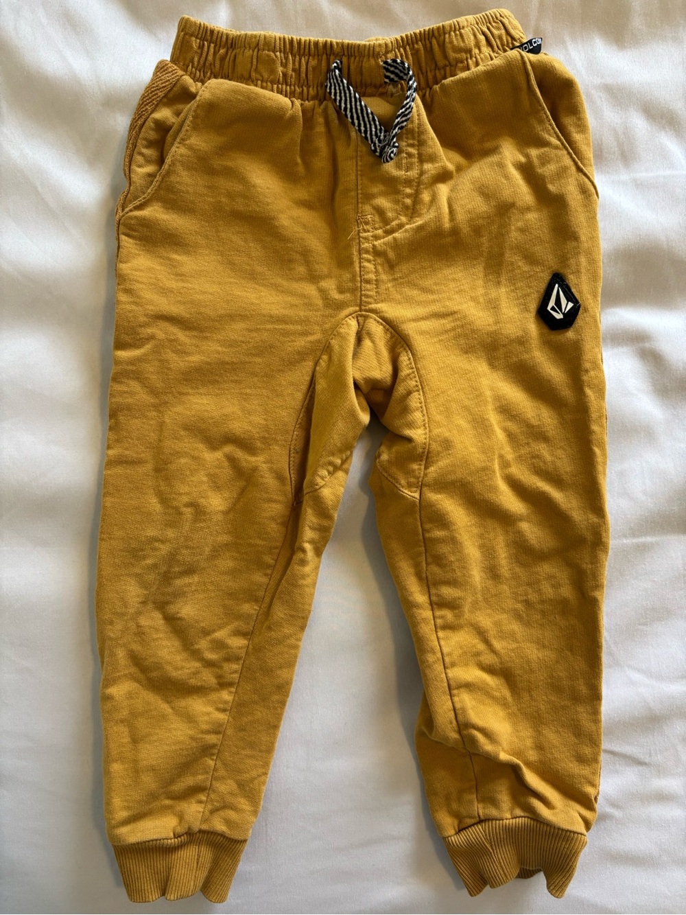 Volcom Kids Mustard Yellow Jogger Sweatpants (size 4T)